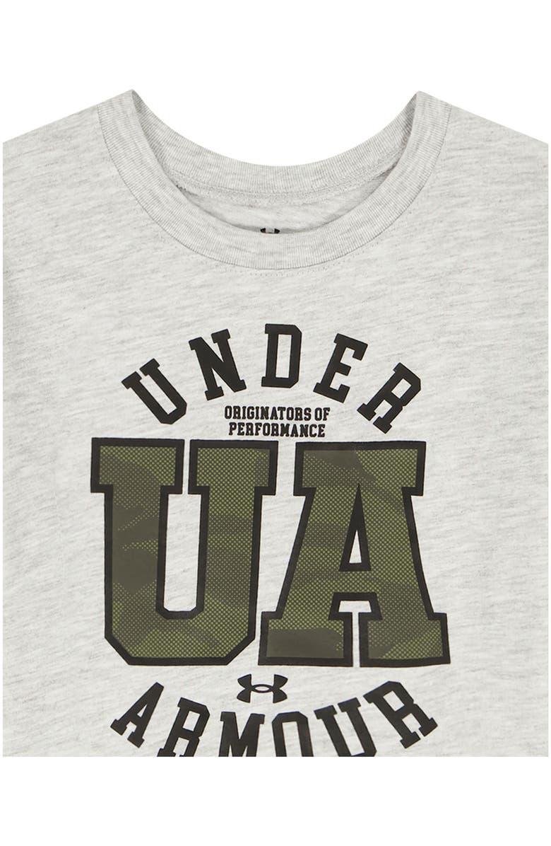 Under Armour Kids' Graphic Tech Print T-Shirt & Shorts Set, Alternate, color, Mod Gray