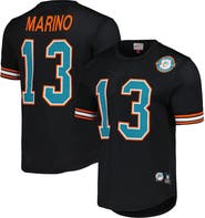 Mitchell & Ness Men's Mitchell & Ness Dan Marino Black Miami Dolphins Retired Player Name & Number Mesh Top