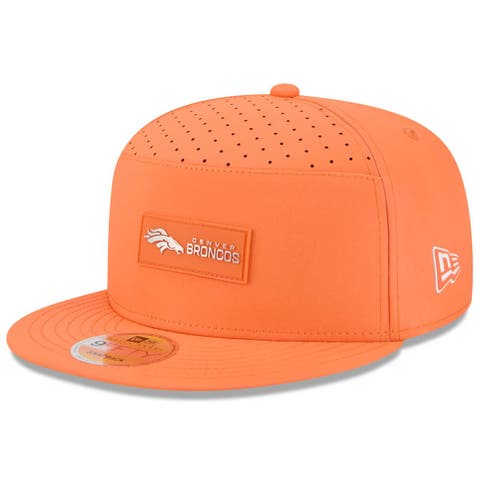 Men's New Era Orange Denver Broncos 2025 Sideline  Split Panel 9FIFTY Snapback Hat