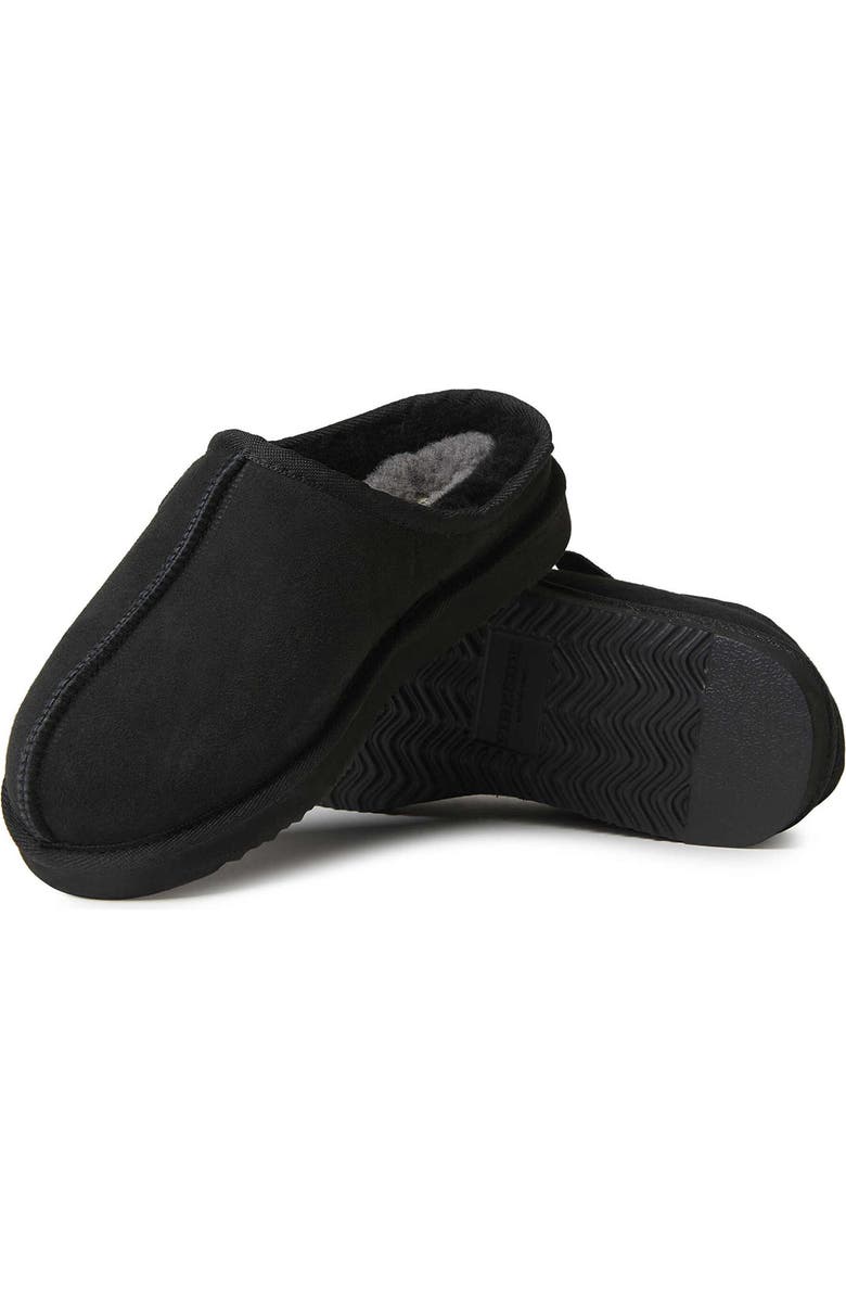 DEARFOAMS Fireside Grafton Genuine Shearling Clog Slipper, Alternate, color, Black