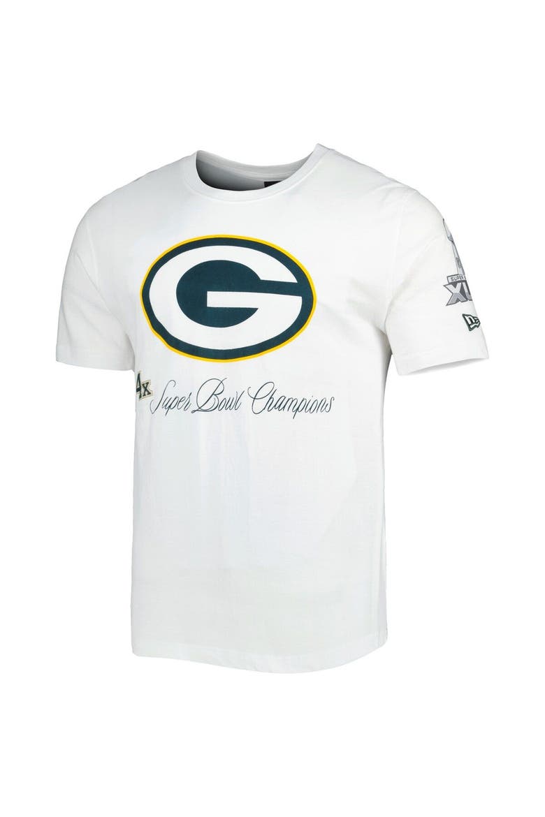 Men's New Era White Green Bay Packers Historic Champs T-Shirt, Alternate, color, White