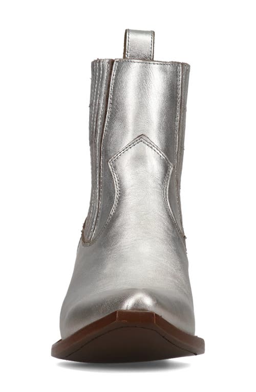 Frye Sacha Western Chelsea Boot In Silver