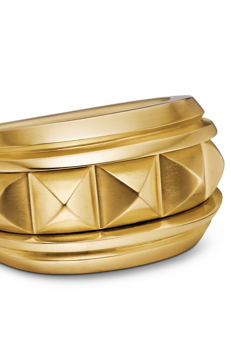 David Yurman Pyramid Signet Ring in 18K Yellow Gold, 16mm, Alternate, color, 
