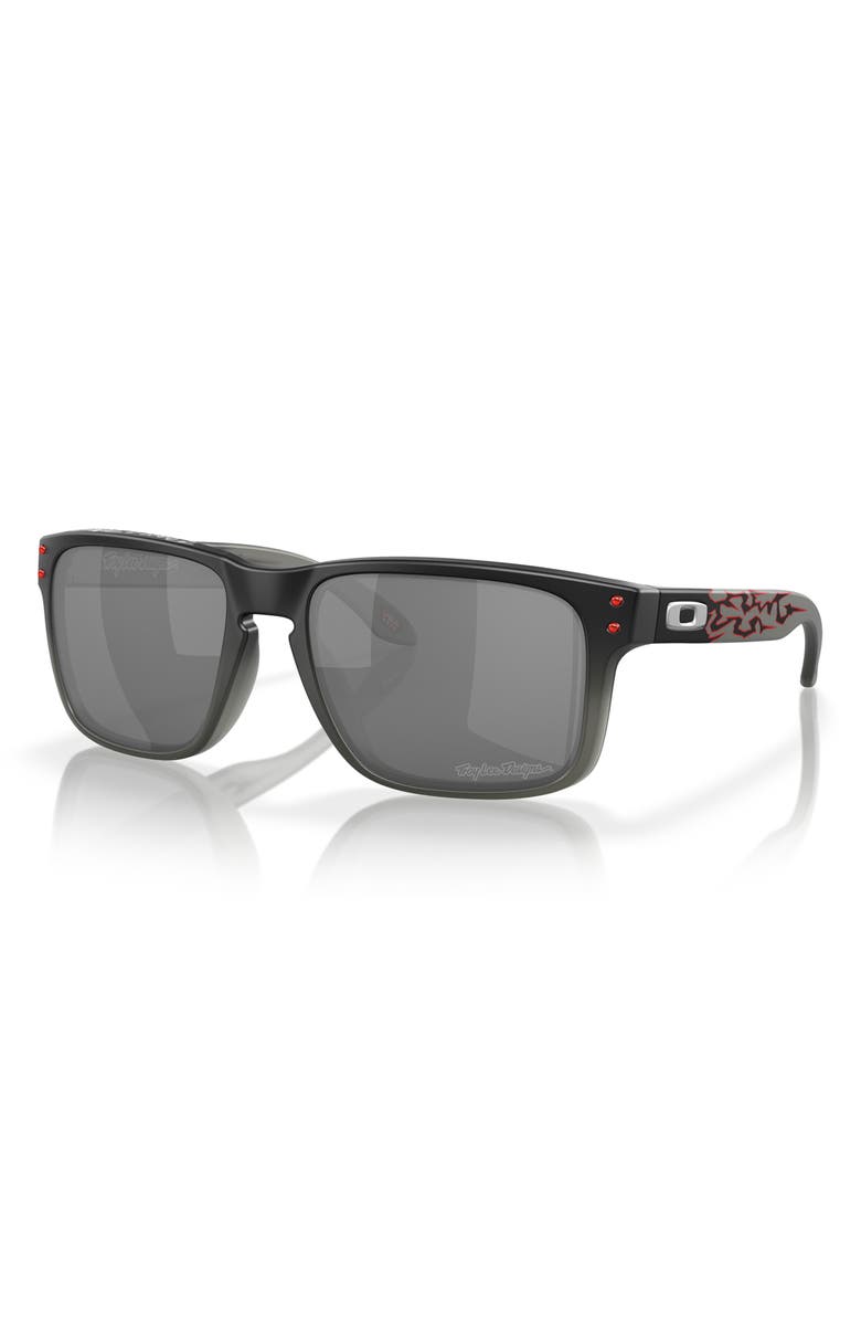 Oakley Holbrook 57mm Prizm<sup>™</sup> Gradient Polarized Square Sunglasses, Alternate, color, Shiny Black