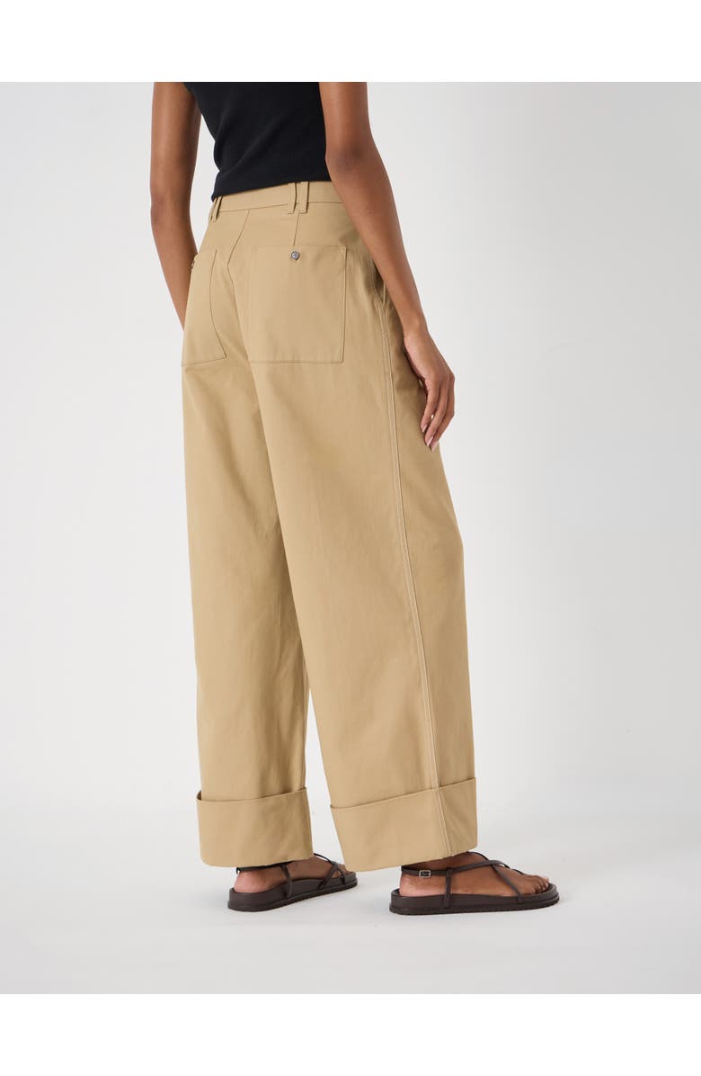 Hush Tori Turn Up Wide Leg Pants, Alternate, color, Stone Brown