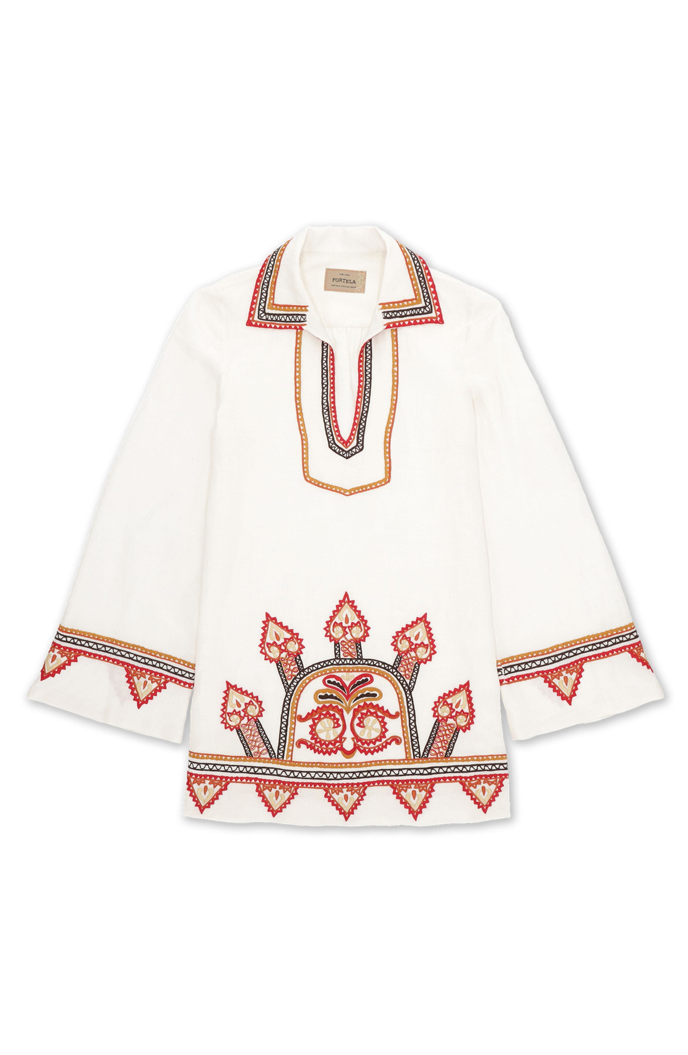 Gea Line Embroidered Short Dress
