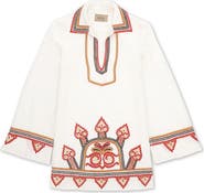 Fortela Gea Line Embroidered Short Dress