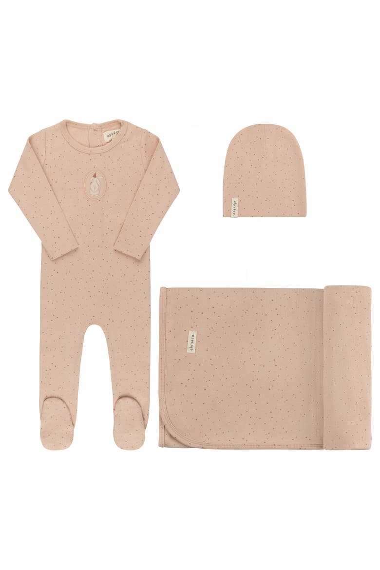 Speckled Bunny Collection - Layette Set, Main, color, Pink