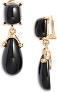 Kenneth Jay Lane Double Drop Clip-On Earrings