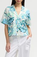 NVLT Crop Button-Up Camp Shirt