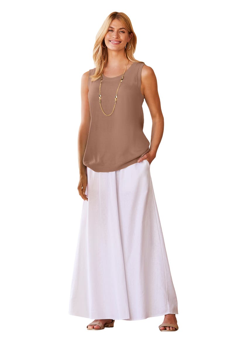 Scoop Neck Sweater Tank, Main, color, CREAMY MOCHA
