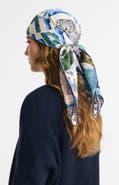 Longchamp Jardin Parisiene Square Silk Scarf