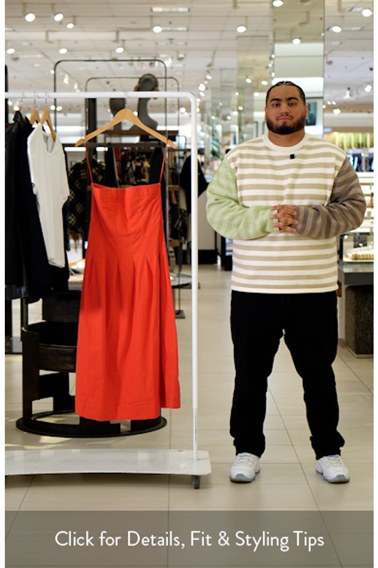 Ruby Breeze Strapless Cotton & LInen Midi Dress video