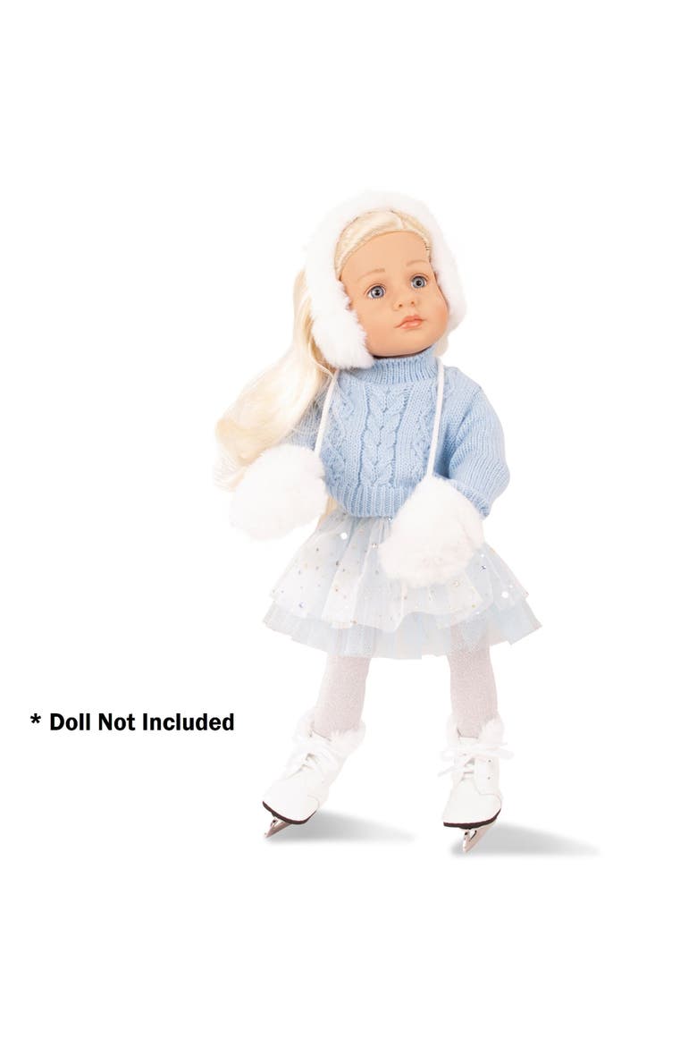 Skating Beauty Combo 5 Piece Outfit For Standing Dolls, Alternate, color, Blue