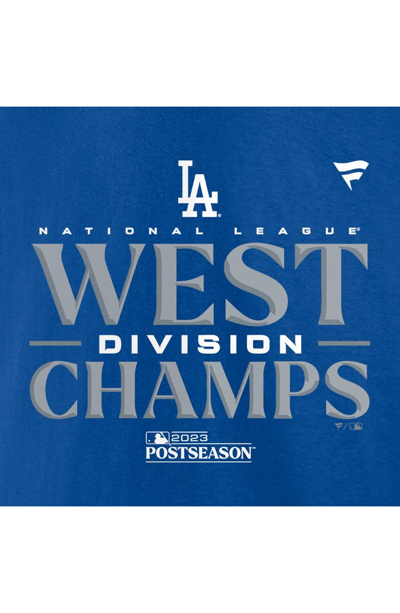 PROFILE Men's Fanatics Branded Royal Los Angeles Dodgers 2023 NL West Division Champions Big & Tall Locker Room T-Shirt, Alternate, color, 