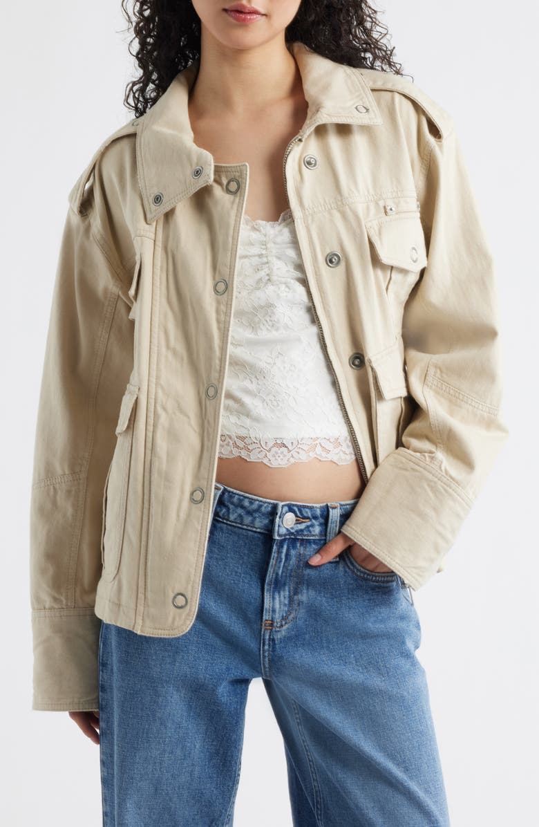 Free People Kali Utility Jacket, Main, color, Morning Oat