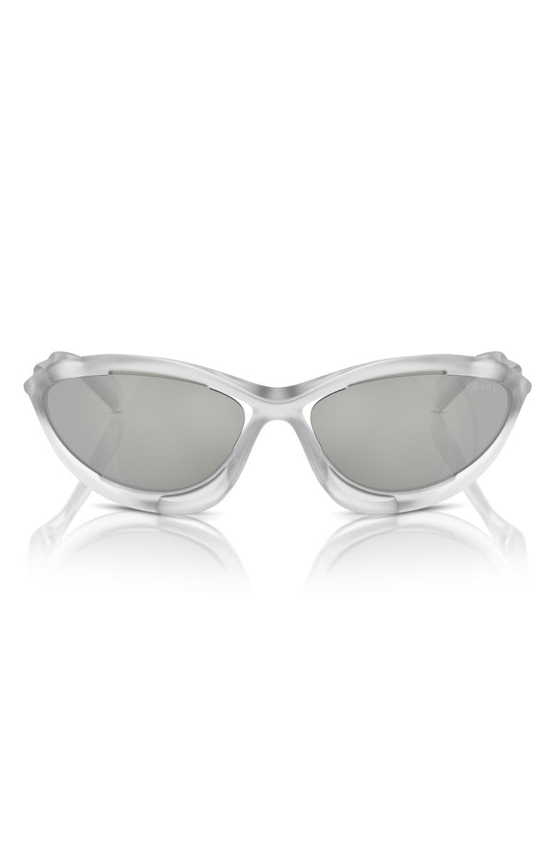 Prada 60mm Cat Eye Sunglasses, Alternate, color, Crystal