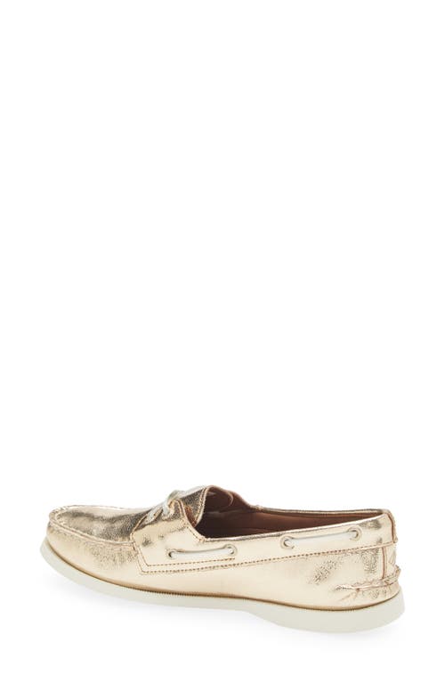 Sperry Authentic Original Boat Shoes Gold In Metallic