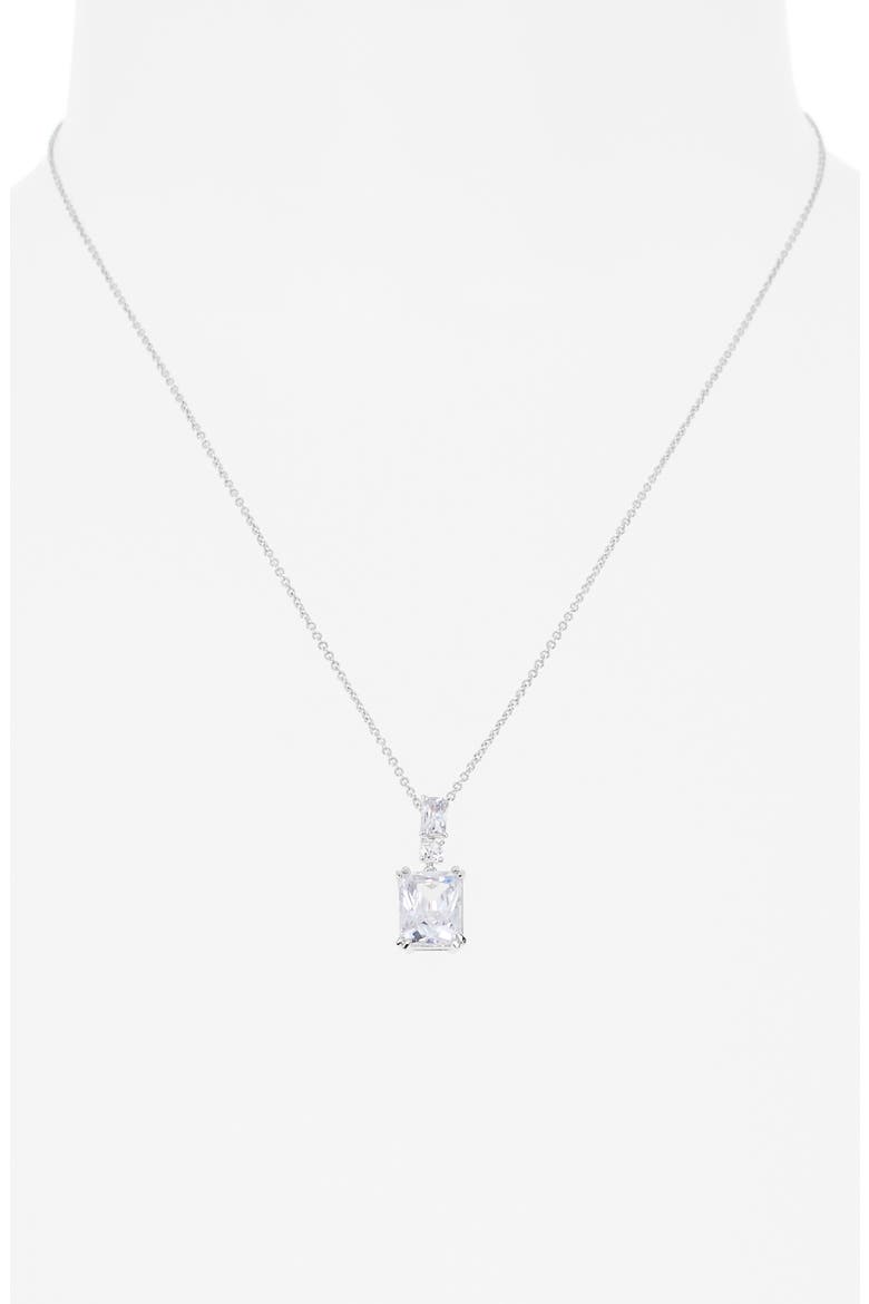 VIP Cubic Zirconia Pendant Necklace, Alternate, color, RHODIUM