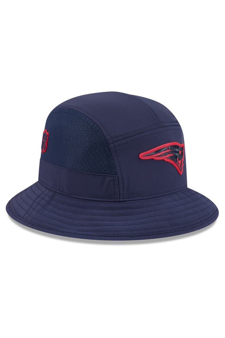 Men's New Era Navy New England Patriots 2026 Sideline Bucket Hat, Alternate, color, Navy
