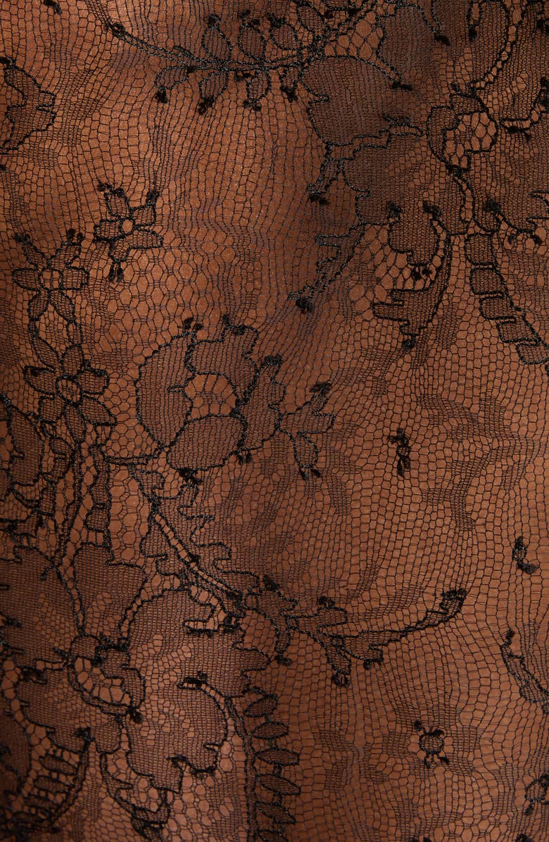 McQueen Sleeveless Sheer Floral Lace Top, Alternate, color, Black