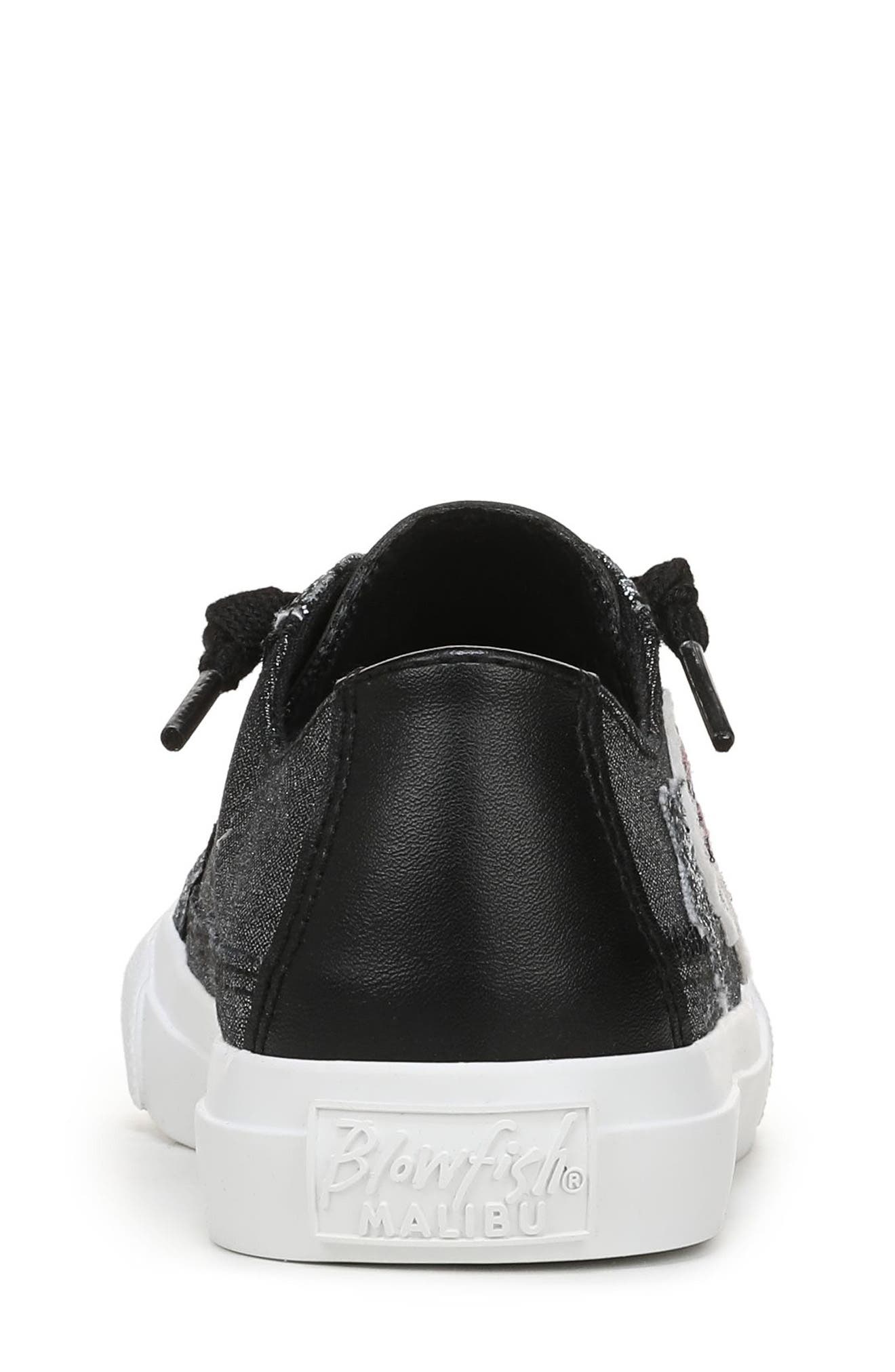 Blowfish Malibu Kids' Pebble Sneaker, Alternate, color, Black / Pink Faux Leather