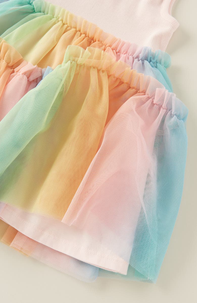Tucker + Tate Tiered Tutu Tank Dress, Alternate, color, Pink- Pink Multi Rainbow