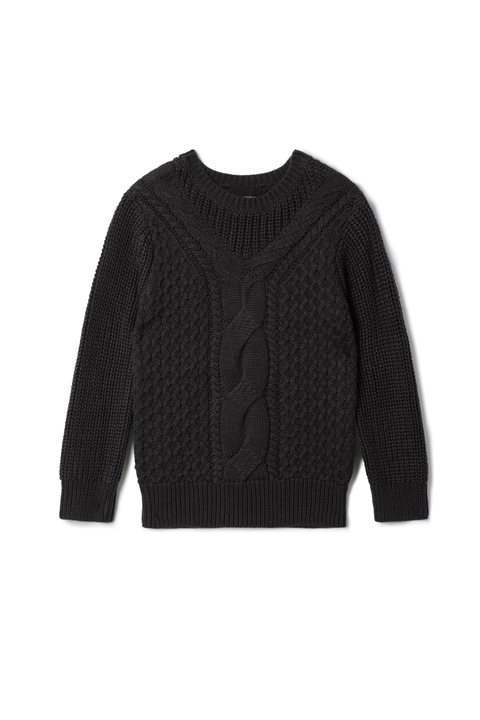 Cable Knit Crewneck Sweater (Toddler, Little Kid & Big Kid)
