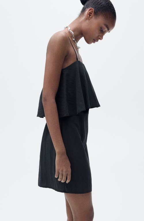 Mango Ruffle Knit Minidress