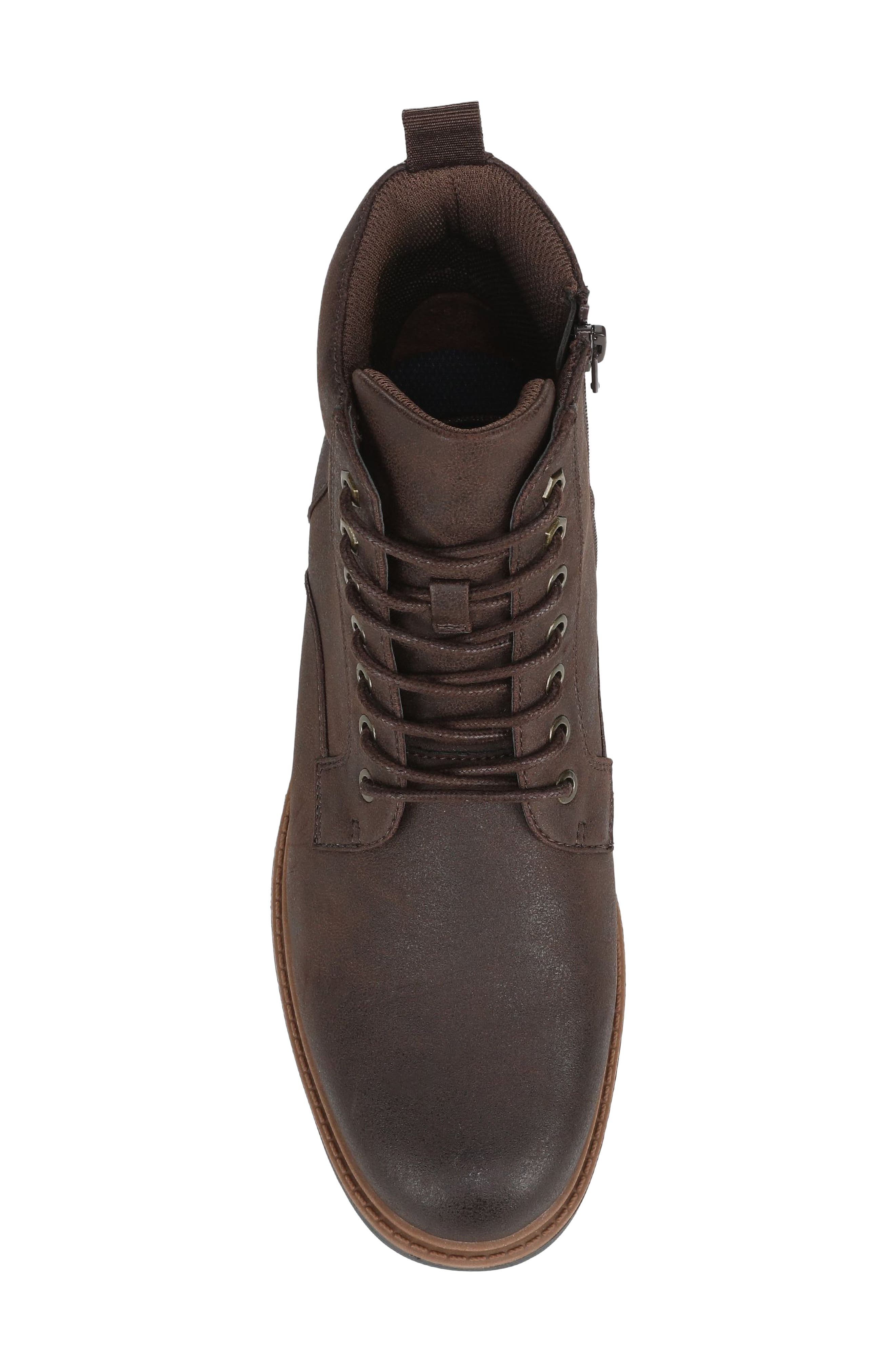 August Faux Leather Boot, Alternate, color, DARK BROWN FAUX LEATHER