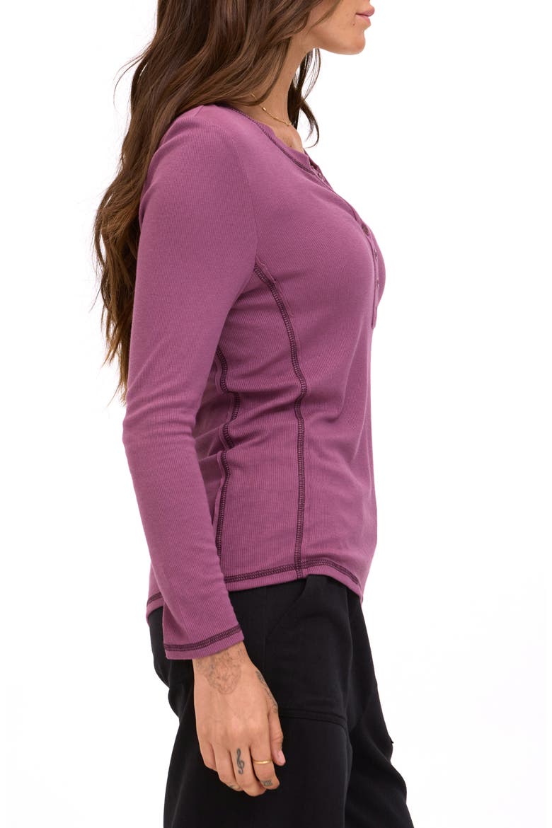 Alida Feather Rib Henley, Alternate, color, ROYAL PLUM / ULTRA MAROON