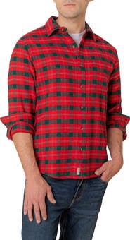 Hope & Henry Organic Long Sleeve Flannel Button Down Shirt