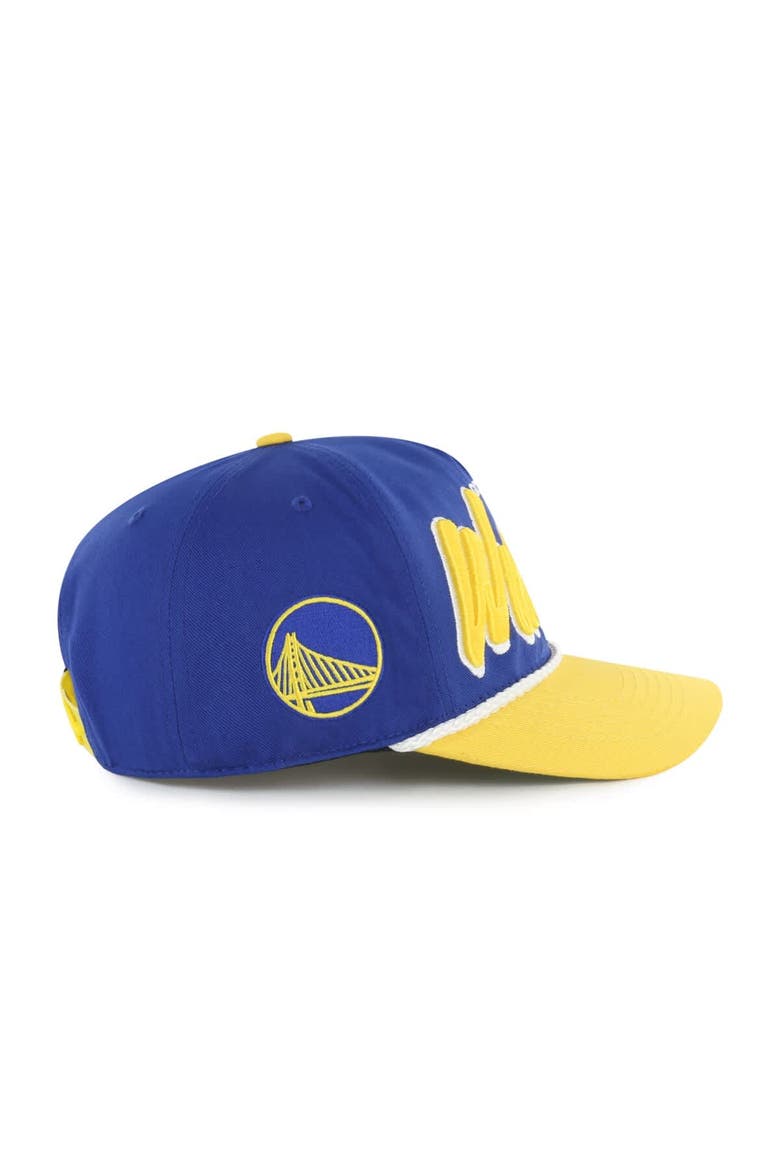 Men's '47 Royal/Gold Golden State Warriors Dropshadow Rope Hitch Adjustable Hat, Alternate, color, Royal