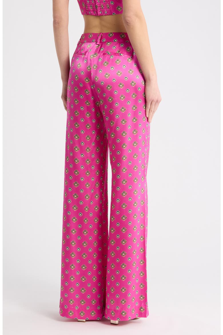 Pilar Wide Leg Silk Pants, Alternate, color, FUCHSIA/TURQUOISE SOUTHWESTERN