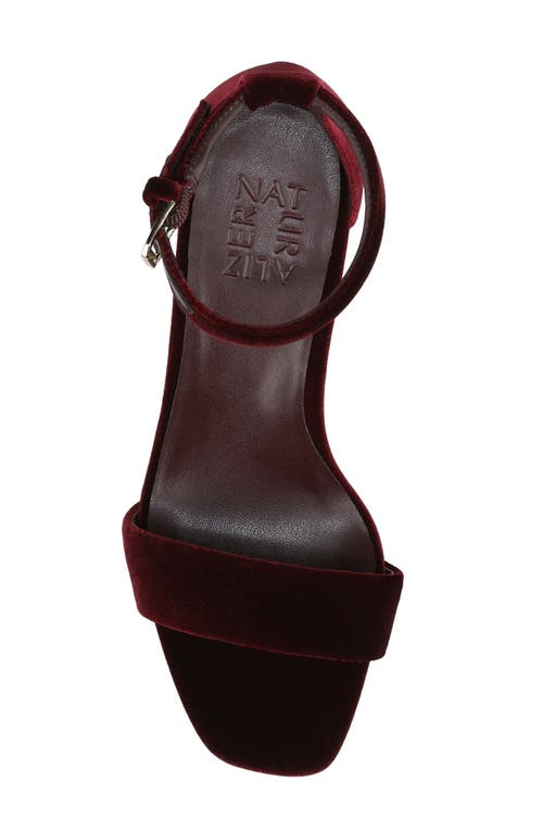 Naturalizer Joy Ankle Strap Sandal In Burgundy
