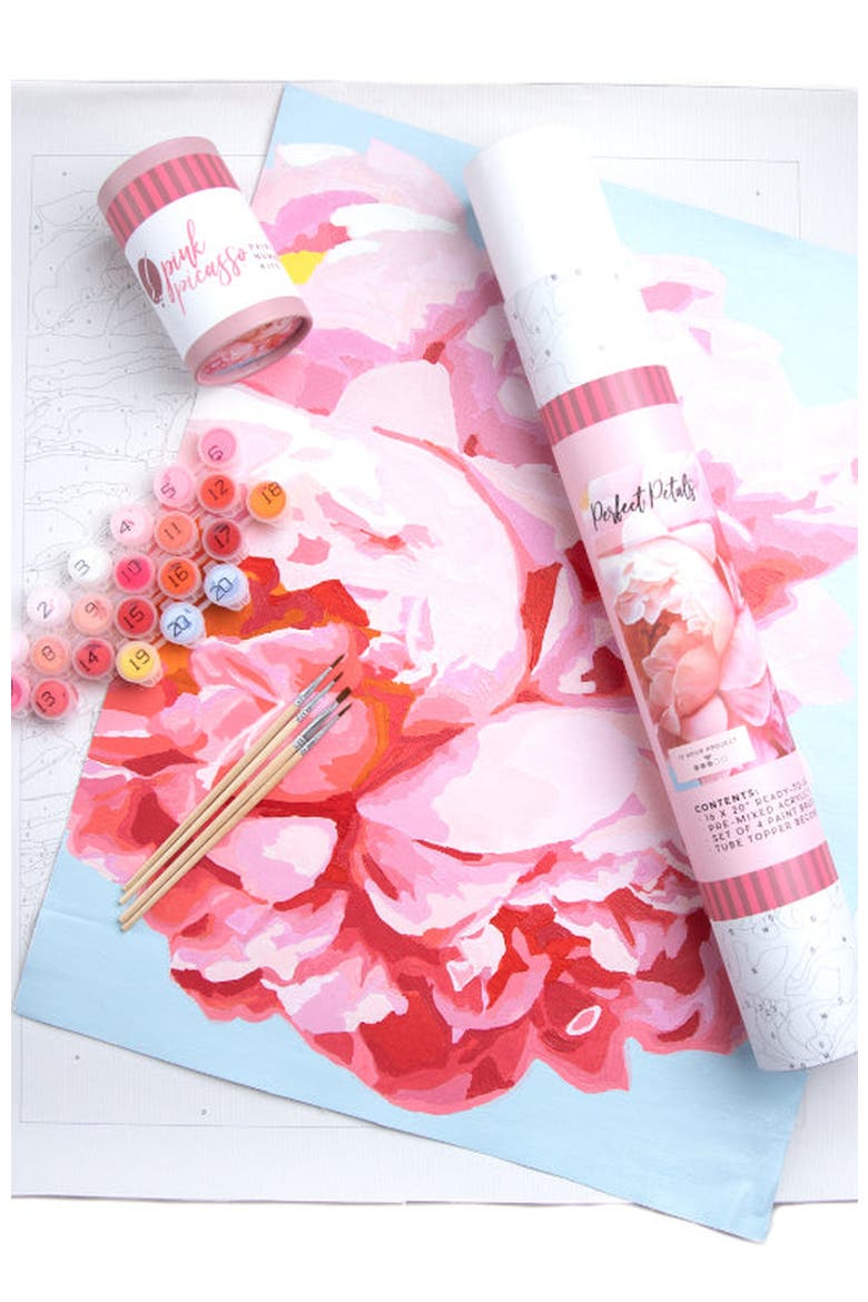 Perfect Petals Paint by Numbers Kit, Alternate, color, Pink / Coral