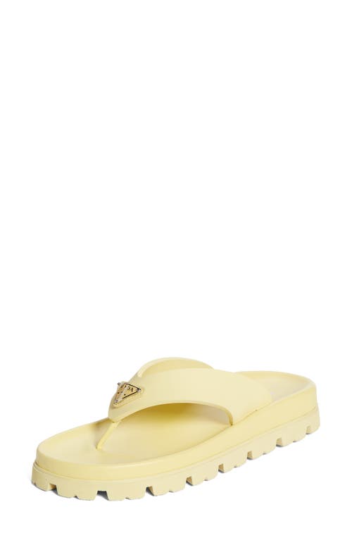 Prada Lug Sole Flip Flop In Neutral