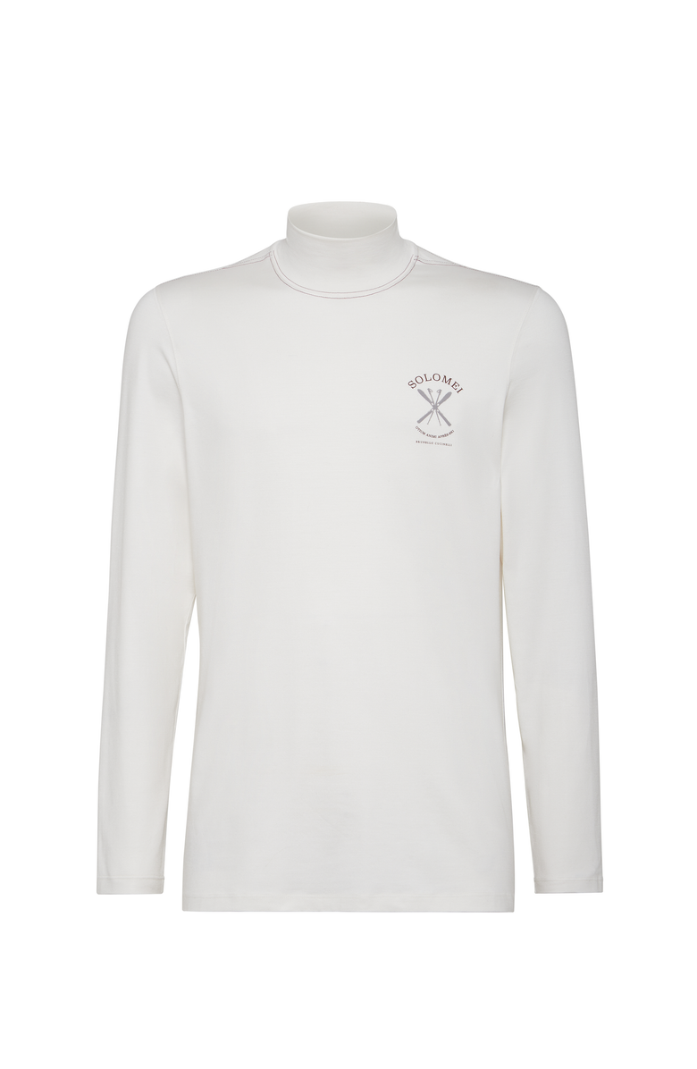 Brunello Cucinelli Turtleneck T-shirt, Main, color, Panama