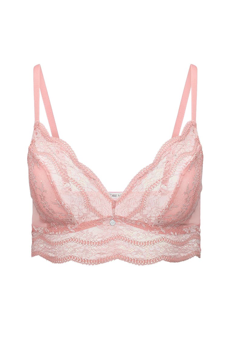 Suzanne Unlined Bralette Bra, Alternate, color, Light pink