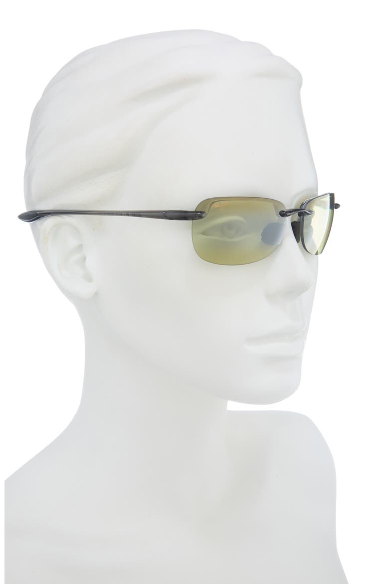 Sandy Beach 56mm Polarized Rectangular Sunglasses, Alternate, color, GREY GREY GREEN