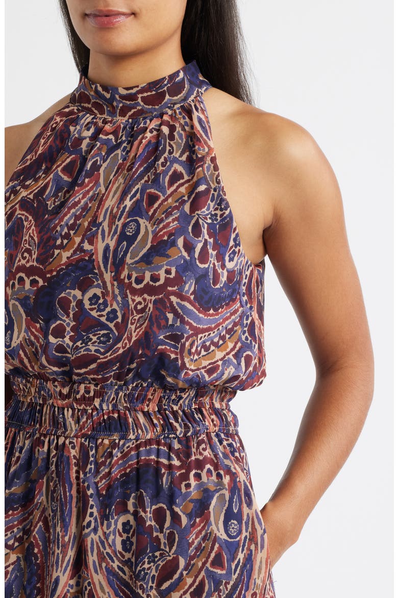 Paisley Sleeveless Dress, Alternate, color, NAVY MULTI
