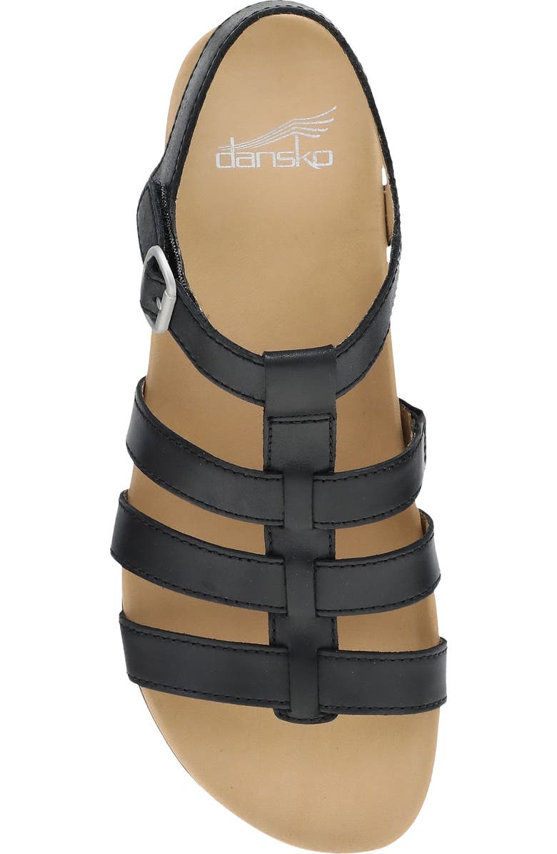 Dansko Janice Ankle Strap Sandal, Alternate, color, Black Calf