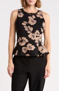 T Tahari Sleeveless Peplum Top