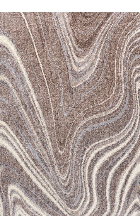 Eleni Contemporary Glam Abstract Marble Area Rug