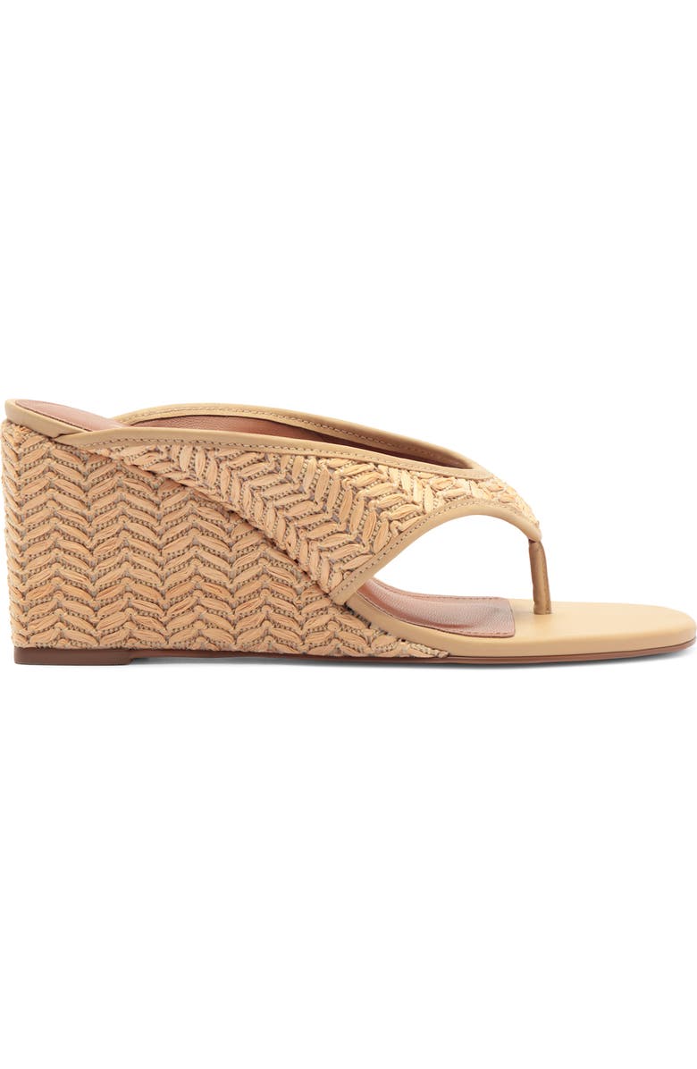 Arezzo Sara Wedge Flip Flop, Alternate, color, Natural/ Verano