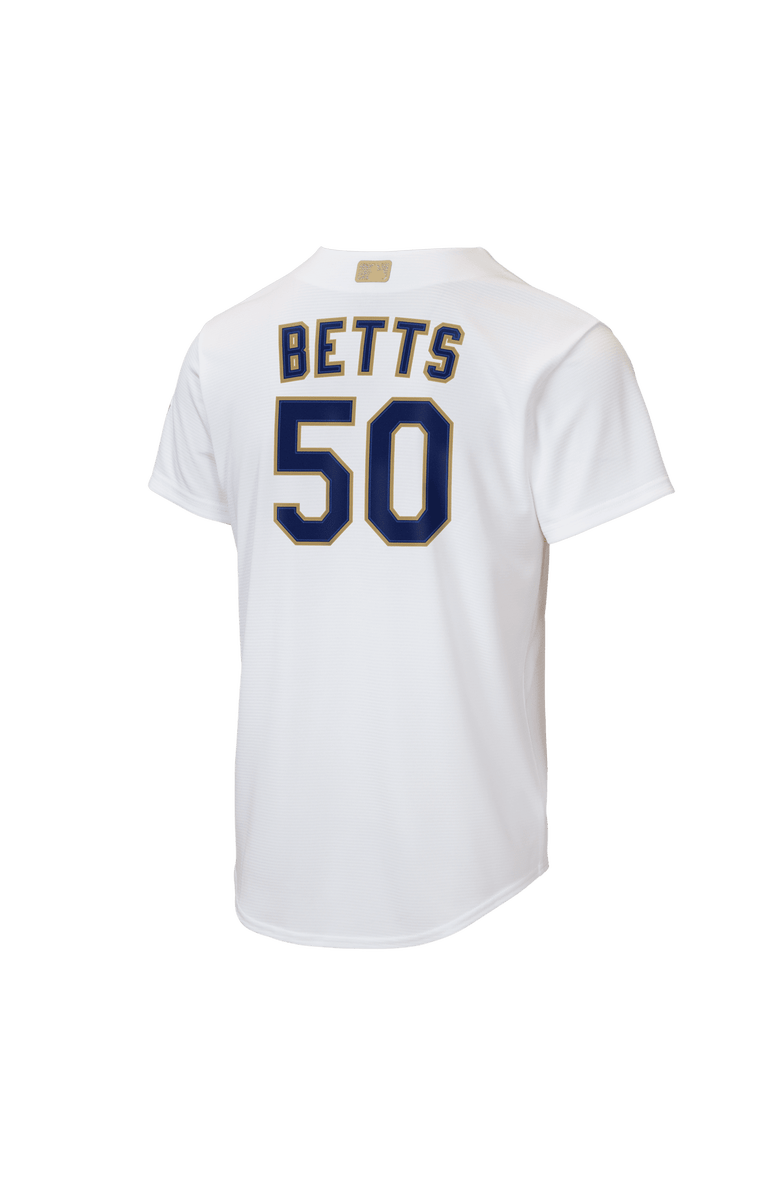 Nike Youth Nike Mookie Betts White Los Angeles Dodgers 2026 Gold Collection Home Replica Jersey, Alternate, color, White