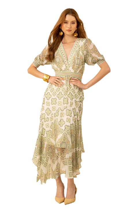 Hale Bob Women's ELEANORA Chiffon Patterned Mini Dress 5YTK662A
