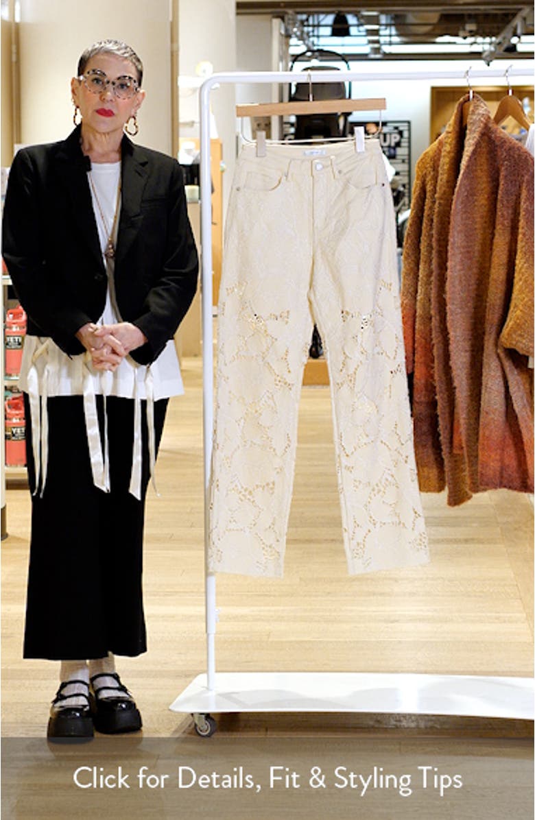 Lace Straight Leg Jeans, sales video thumbnail