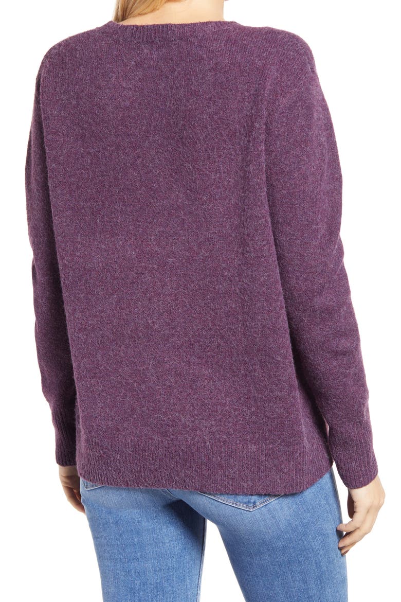 Crewneck Sweater, Alternate, color, PURPLE SHADOW