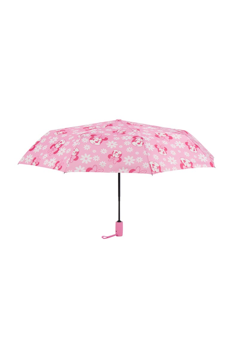 Disney Minnie MouseFloral Umbrella, 39 Inch Arc, Pink  Compact, Lightweight & Travel-Friendly, Main, color, Pink